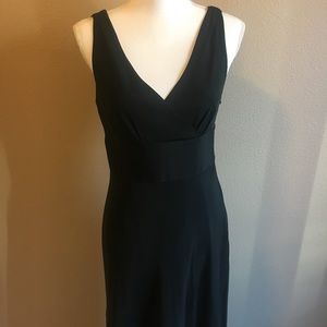J. Crew 100% silk black gown empire waist